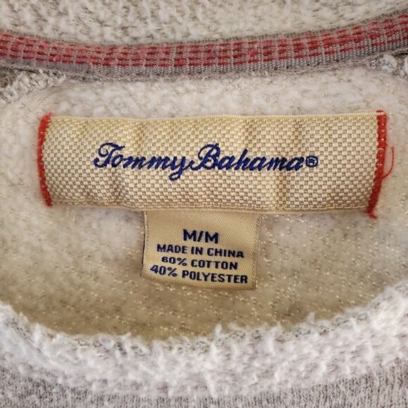 Tommy Bahama Heather Gray Crewneck Pullover Sweatshirt - Size Medium - Picture 3 of 7